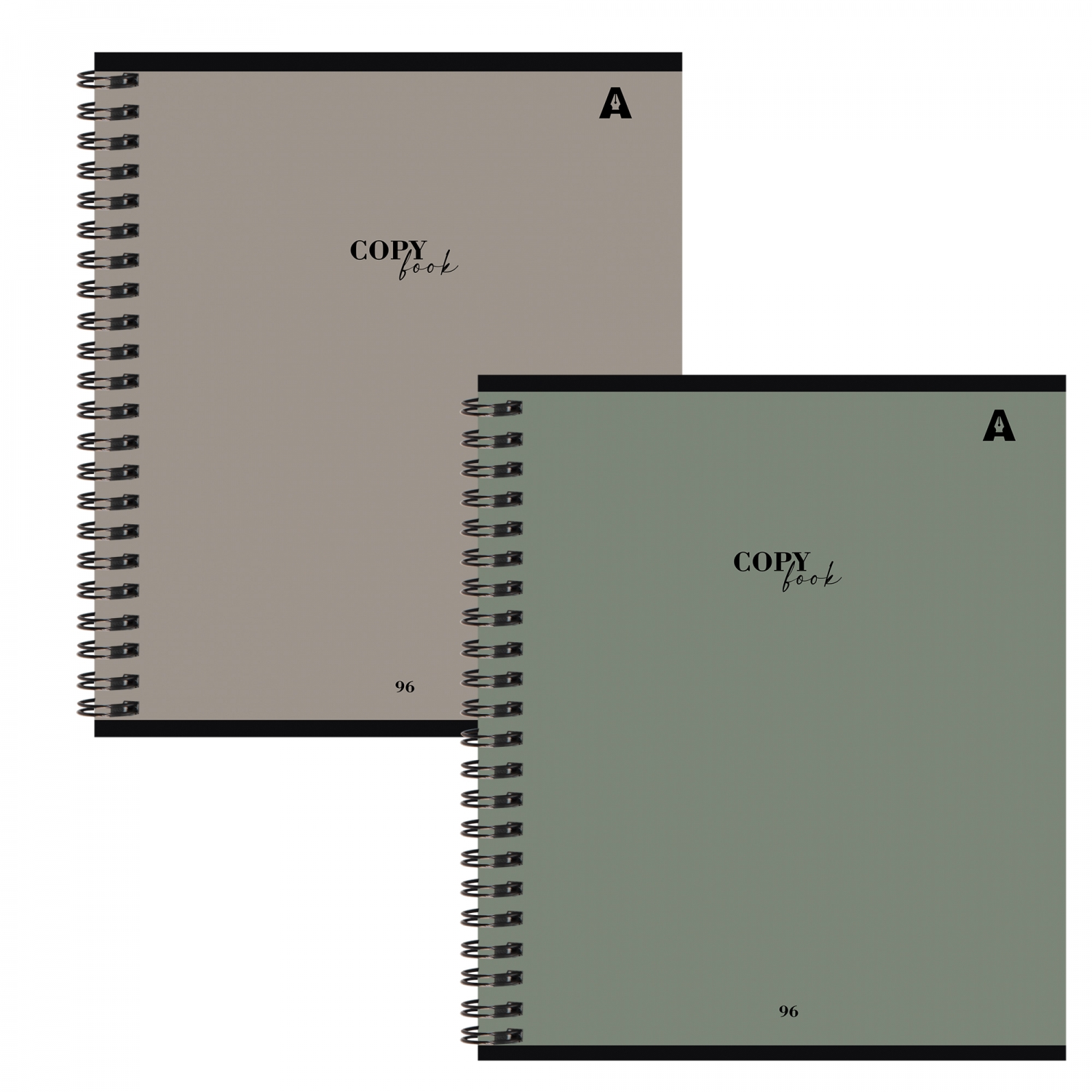 Тетрадь 96л., А5, клетка, Alingar, гребень, блок офсет, мелованный картон, "Copybook", AL13356