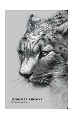 Записная книжка для мальчиков А5 56л. Альфа-тренд, Ирбис, линия, скрепка, обложка - Софт тач, 410049