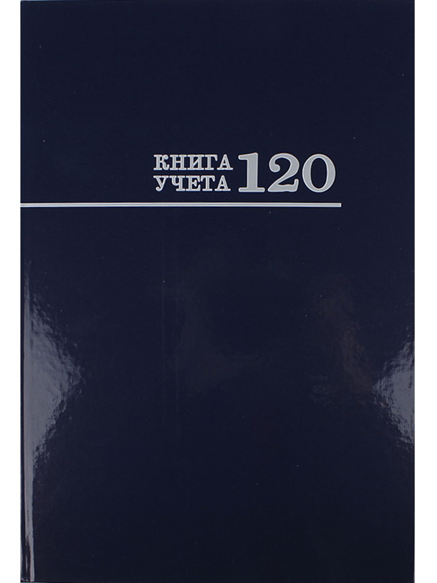 Книга учёта 120л. СИНЯЯ, клетка , переплёт 7БЦ, глянц.ламин., блок-офсет, 200х298, 120-8671