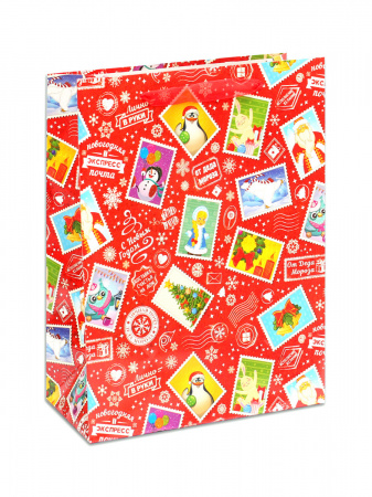 Изображение Пакет подарочный Optima "Новогодняя почта-2" 11,5х14,5х6 см, 128г, ПП-8031 от интернет-магазина КИТ