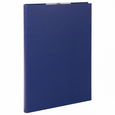 Папка-планшет STAFF "EVERYDAY", А4 (230х314 мм), с прижимом и крышкой, бумвинил, синяя, 229054