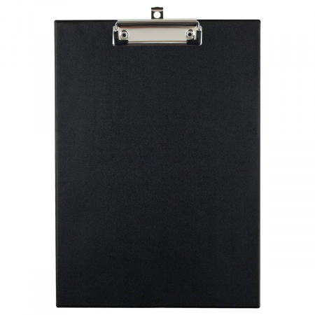 Папка-планшет с зажимом , А4 , "OfficeSpace", с крышкой , пластиковая , черный цвет, ППС_49763
