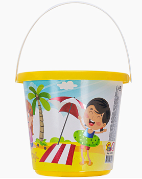 Ведро №8 с блестящей картинкой 0,85л, ПЛЯЖ, И-3167