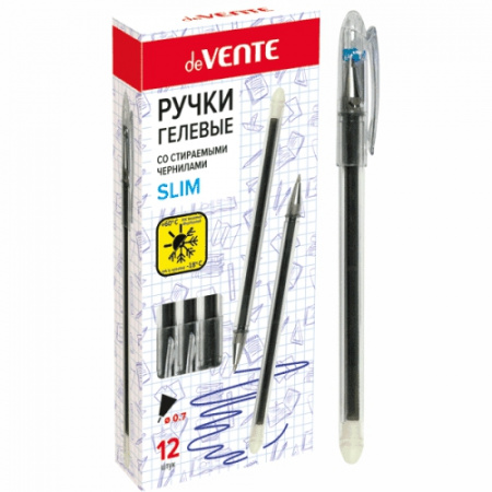 Ручка гелевая Пиши-стирай "deVENTE.Slim", d=0,7 мм , цвет синий, 5051844