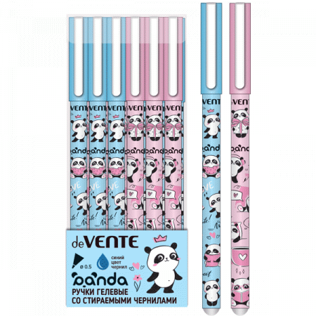 Ручка гелевая пиши-стирай "deVENTE", Panda ,0,5 мм, цвет синий, 5051110