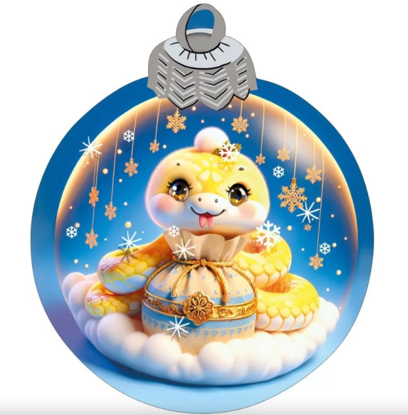 Украшение на скотче 'Змея в шарике', (10 шт;уп), 079.494