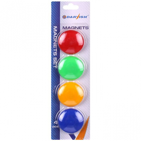 Магниты для доски цветные Darvish 4 шт 40 мм DV-131