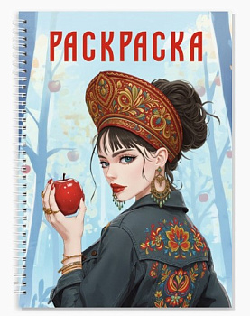 РАСКРАСКА-АНТИСТРЕСС. ДЕВУШКИ. Девушка в кокошнике, 978-5-378-35937-0